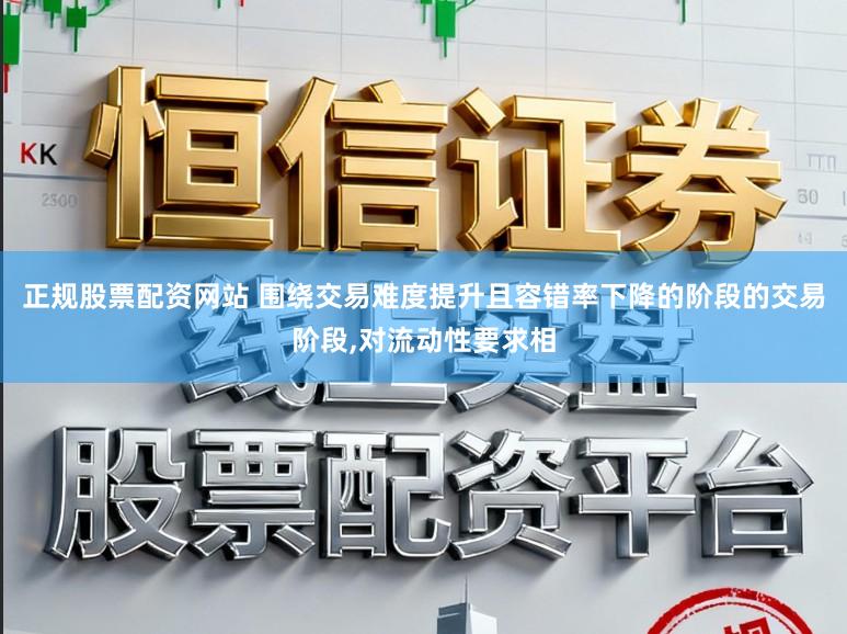 正规股票配资网站 围绕交易难度提升且容错率下降的阶段的交易阶段，对流动性要求相